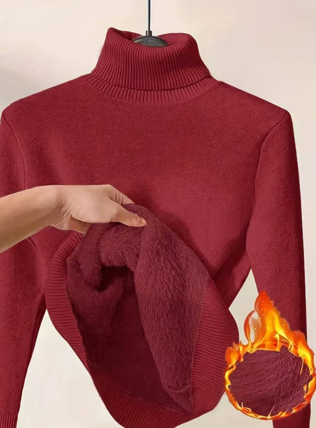 Turtle Neck Winter Sweater Women Elegant Thick Warm Pullover Knitwear