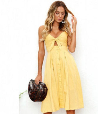 Women Summer Sleeveless Backless Strap Long Vestidos Dresses