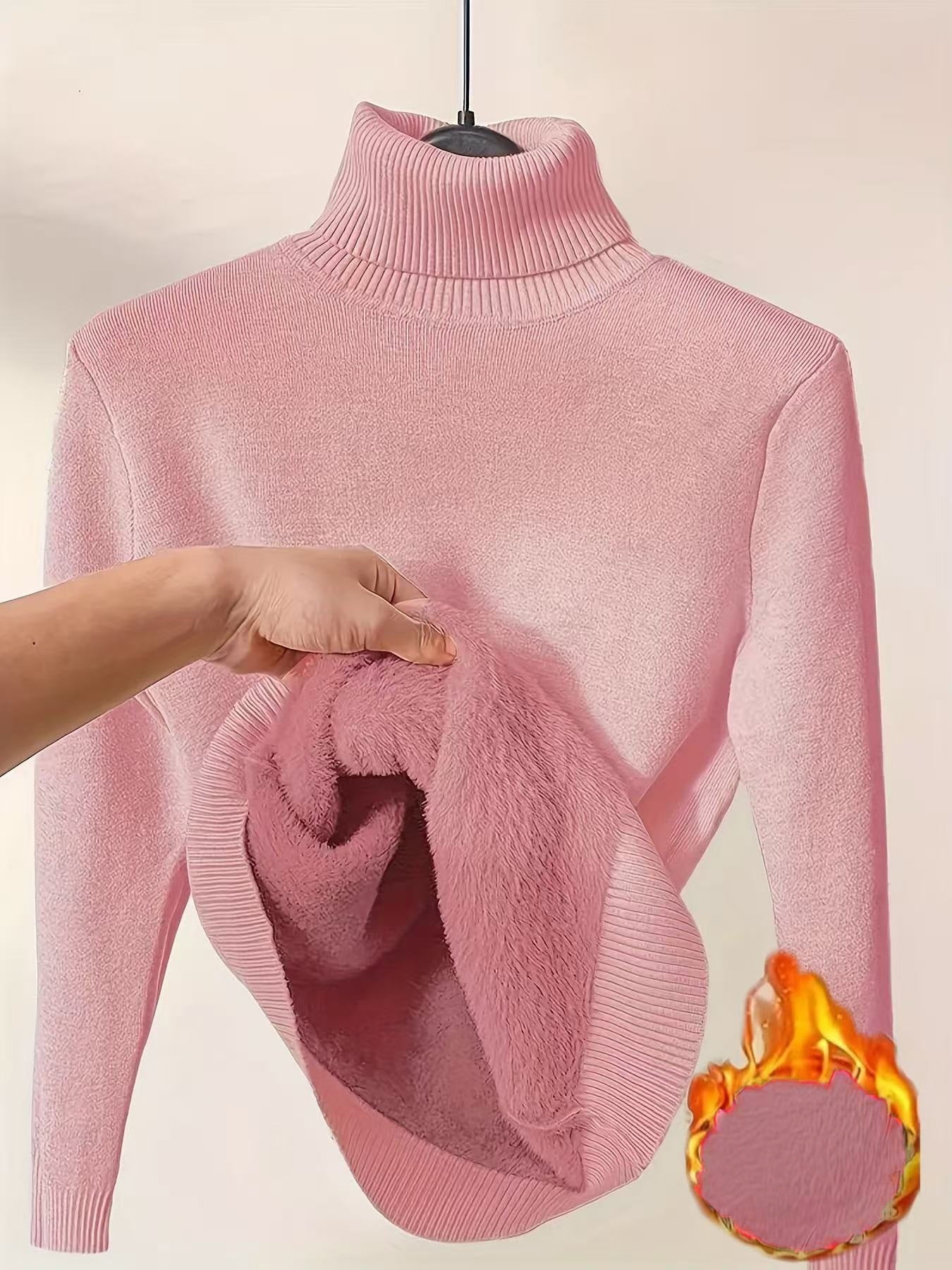 Turtle Neck Winter Sweater Women Elegant Thick Warm Pullover Knitwear