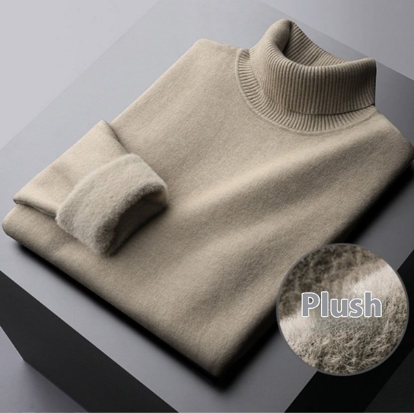 Turtle Neck Winter Sweater Women Elegant Thick Warm Pullover Knitwear