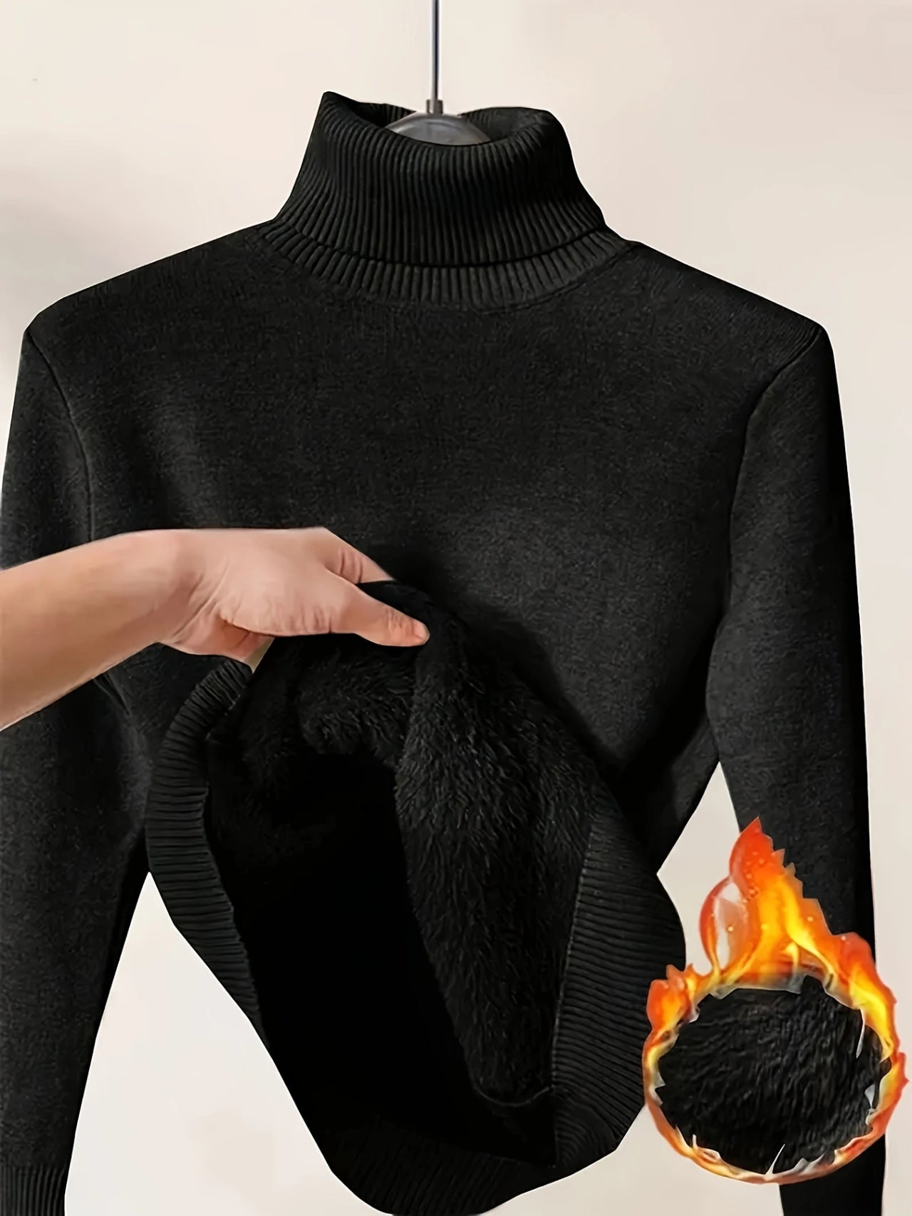 Turtle Neck Winter Sweater Women Elegant Thick Warm Pullover Knitwear